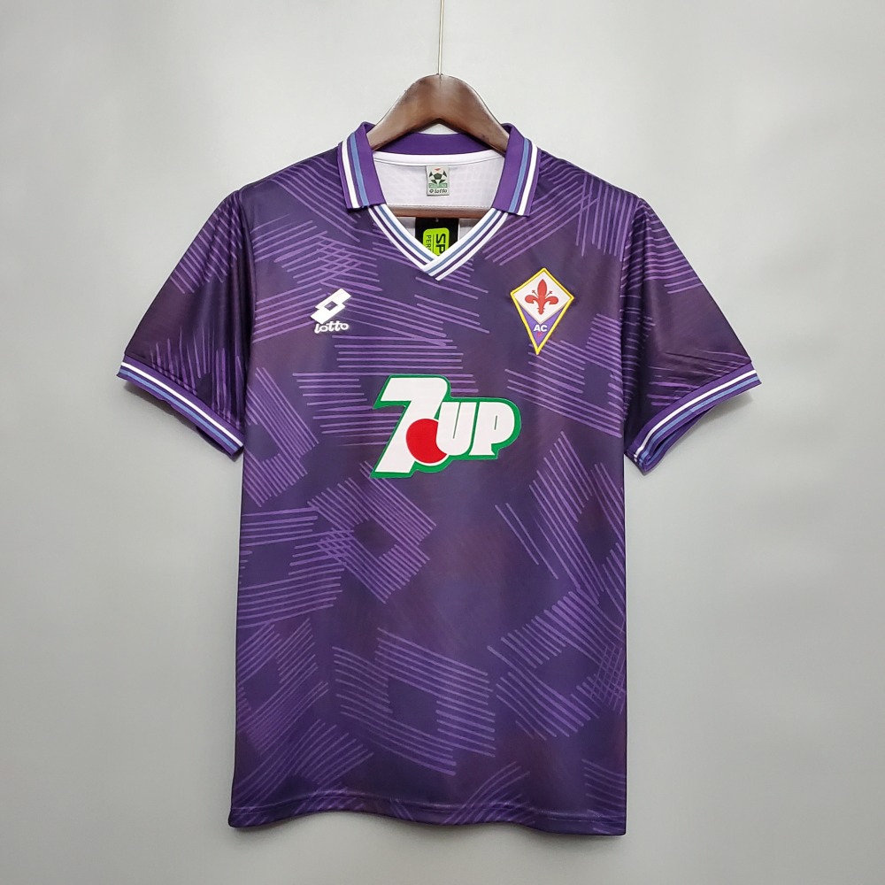1992-1993 Fiorentina Soccer Home Jersey Retro Version