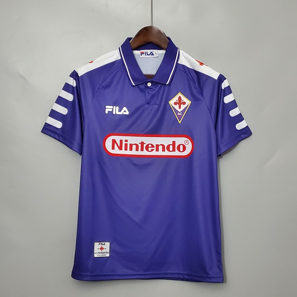 1998-1999 Fiorentina Soccer Home Jersey Retro Version