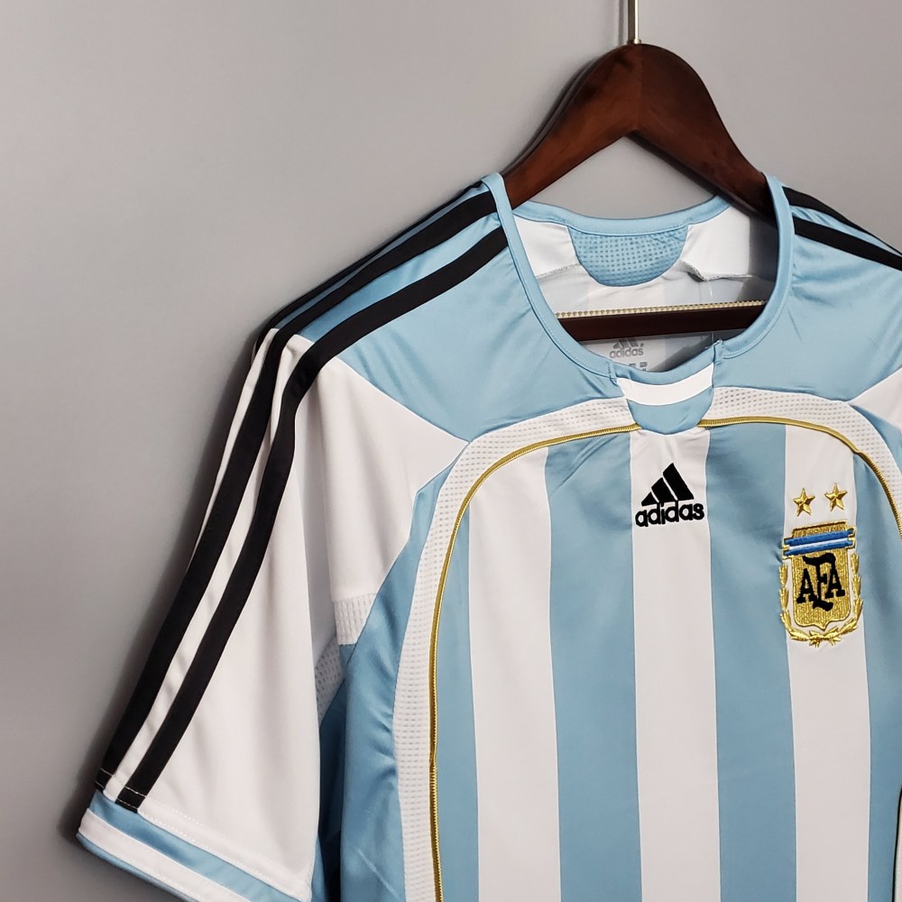 2006 Argentina World Cup Soccer Home Retro Jersey