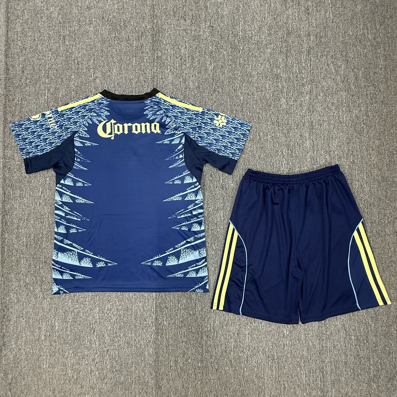 25-26 Club America  Away Soccer Kids Kit Jersey+Shorts