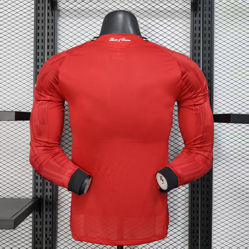 25-26 Manchester United Home Soccer Jersey Long Sleeve