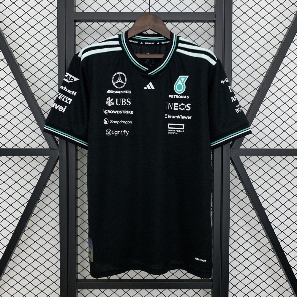 Mercedes AMG Petronas F1 Racing Team Black Driver T-Shirt 2025