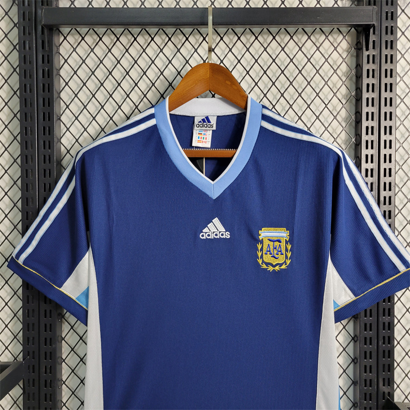 1998 Argentina World Cup Soccer Away Retro Jersey