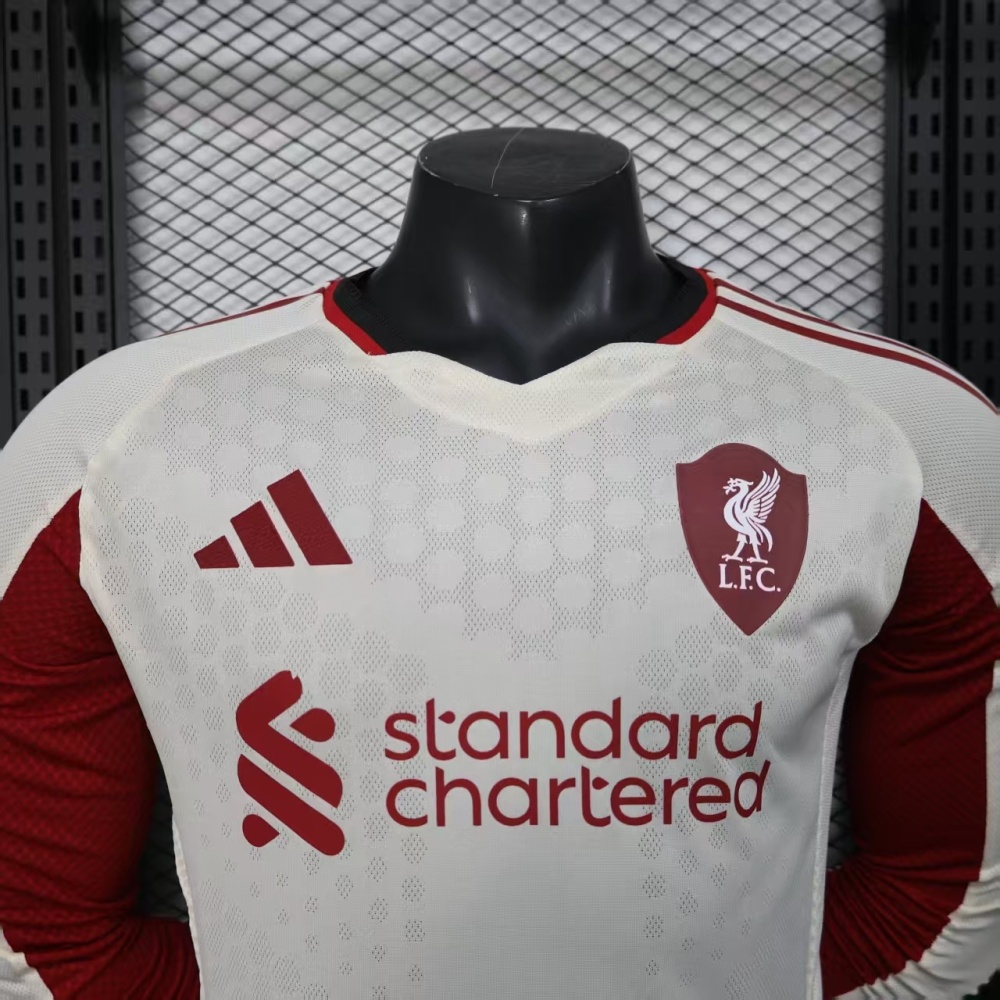 25-26 Liverpool Away Soccer Jersey Player Version Long Sleeve