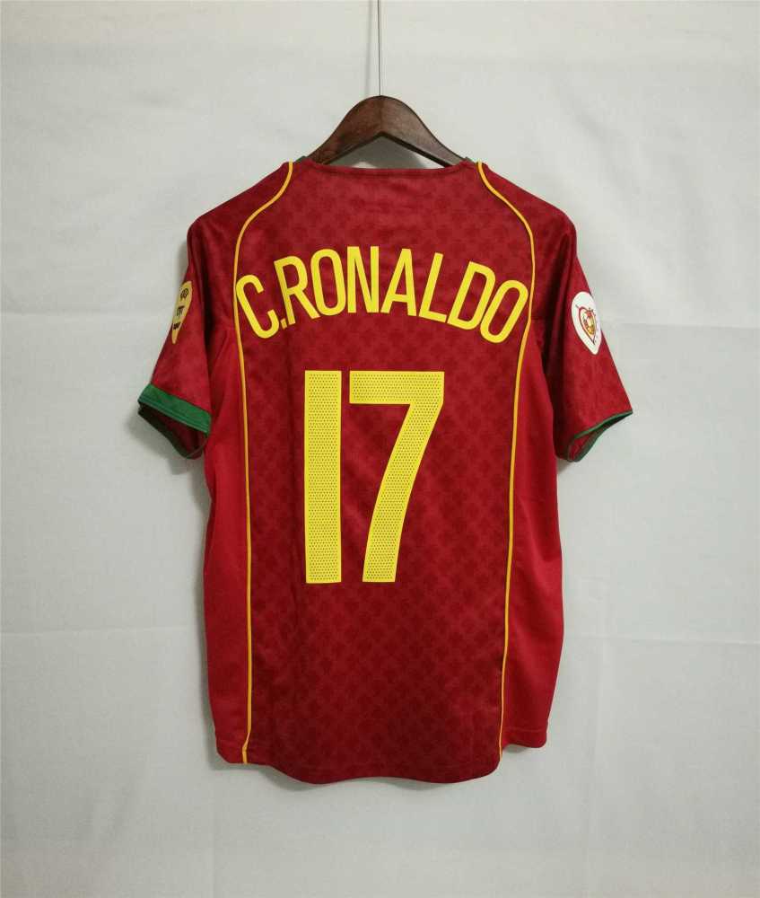 2004 Portugal  Euro Cup Home Retro Jersey
