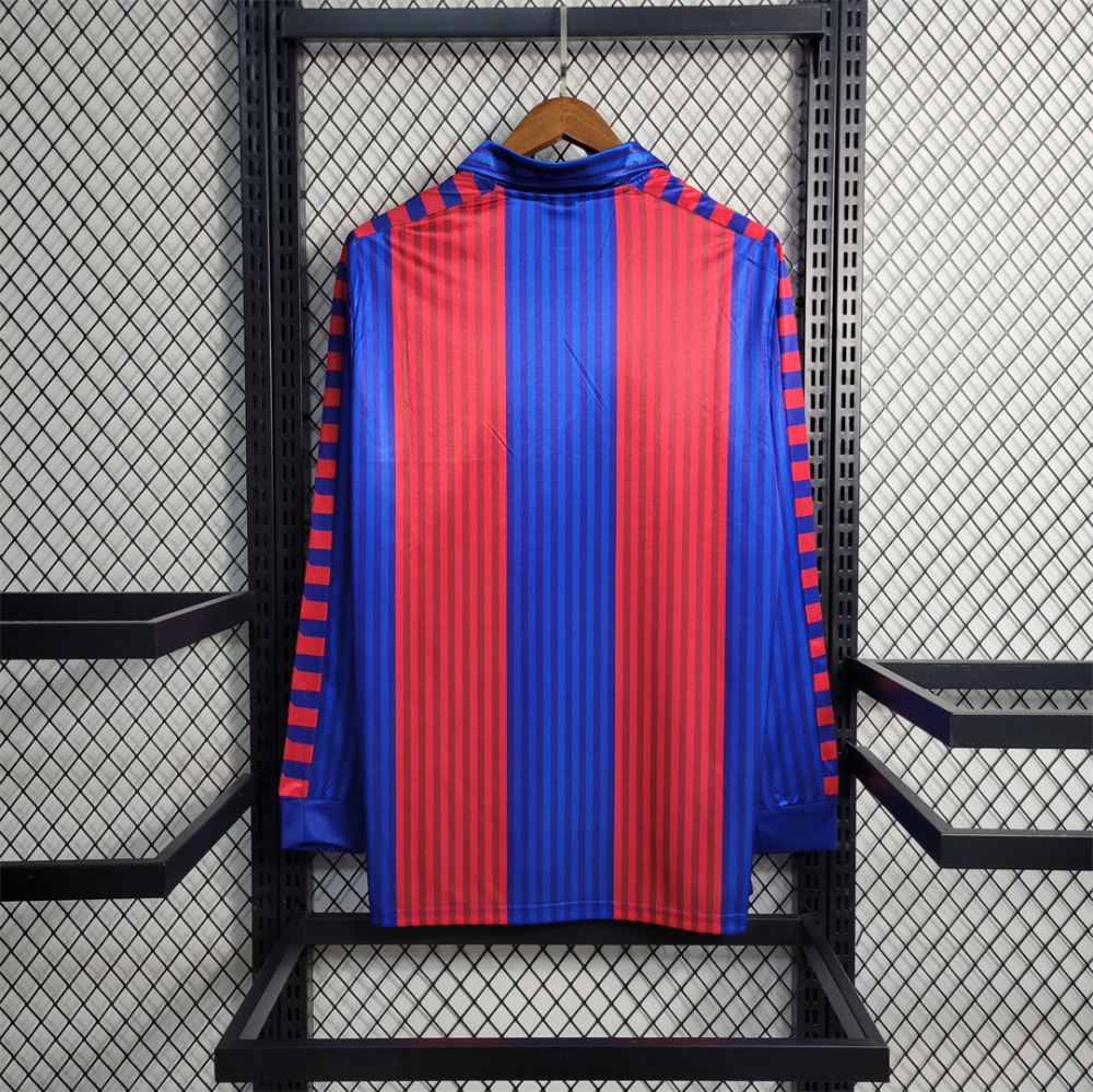 91-92 Barcelona Home Retro Jersey Long Sleeve