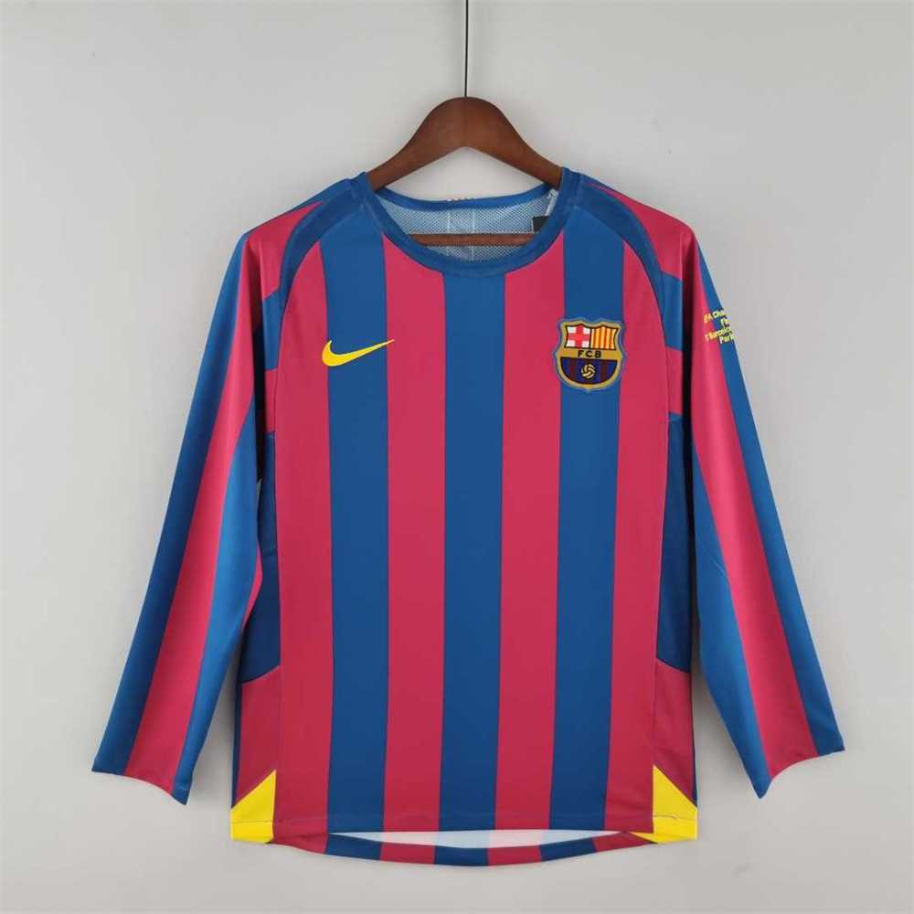 05-06 Barcelona Home Retro Jersey Long Sleeve