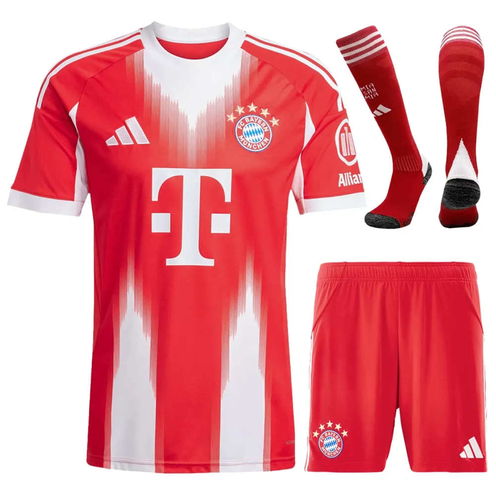 25-26 Bayern Munich Home Football Full Kit Jersey+Shorts+Socks