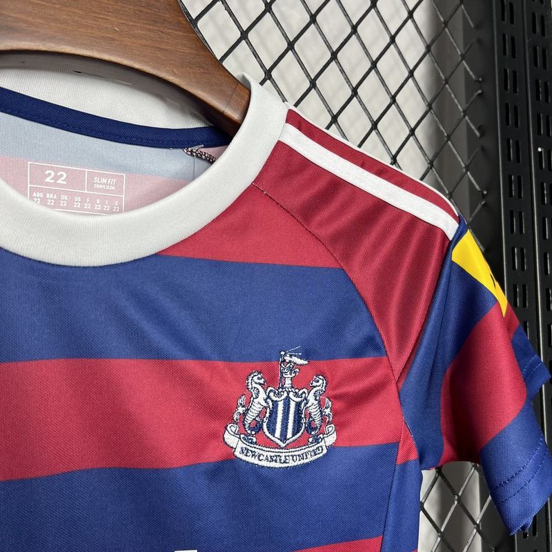 24-25 Newcastle United Away Soccer Kids Kit Jersey+Shorts