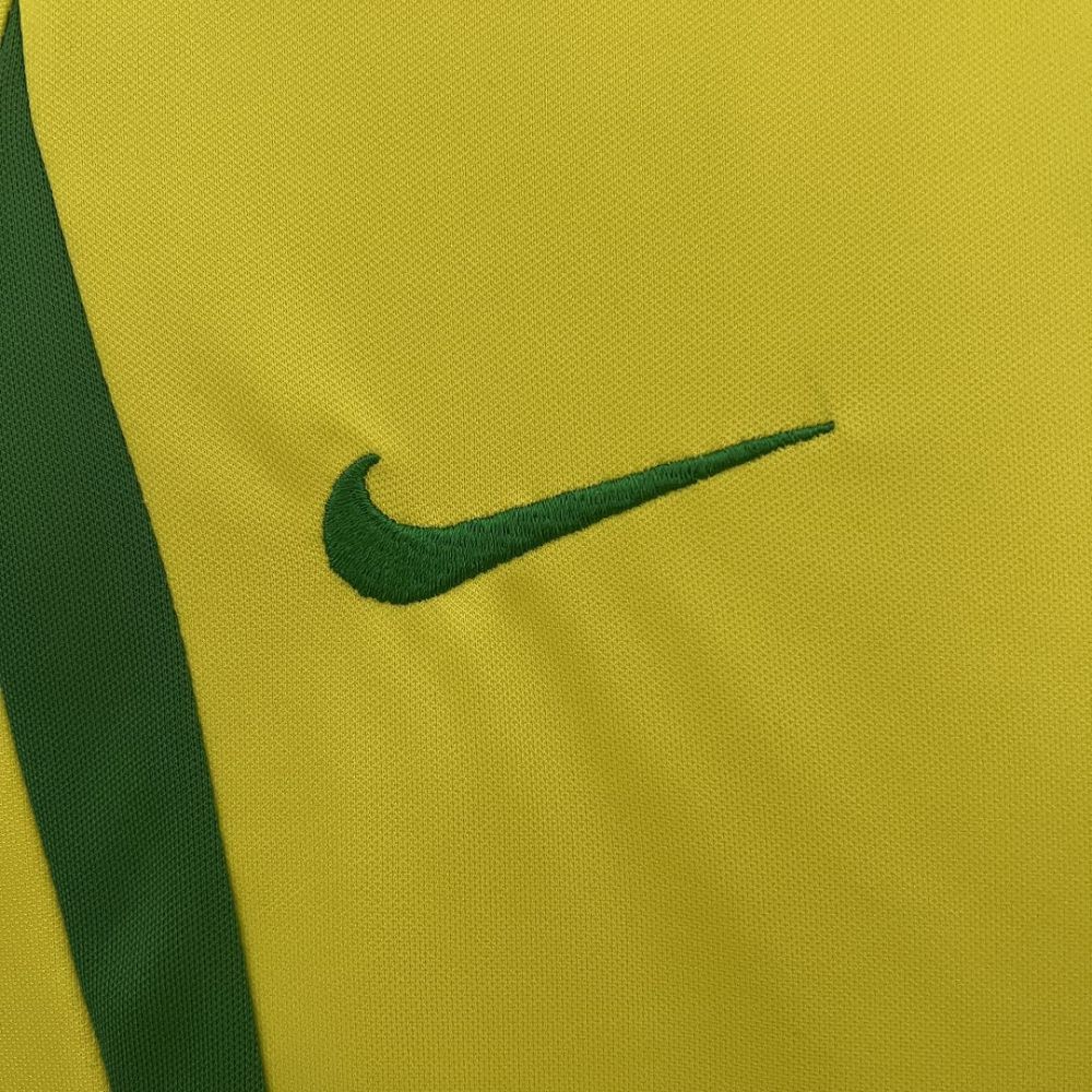 2002 Brazil World Cup Home Retro Kids Kit Jersey+Shorts