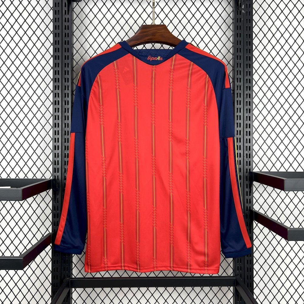 2026 Spain Home World Cup Soccer Jersey Long Sleeve