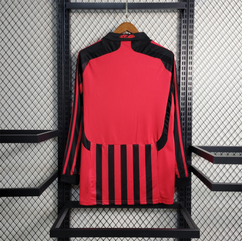 2007-08 AC Milan  Retro Jersey Home Long Sleeve