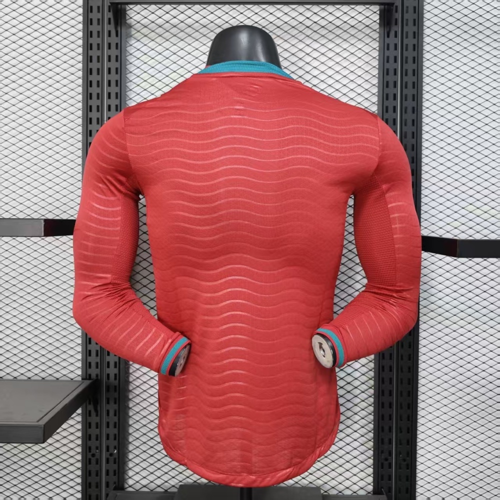 2026 Portugal  Home World Cup Soccer Jersey Player Version Long Sleeve