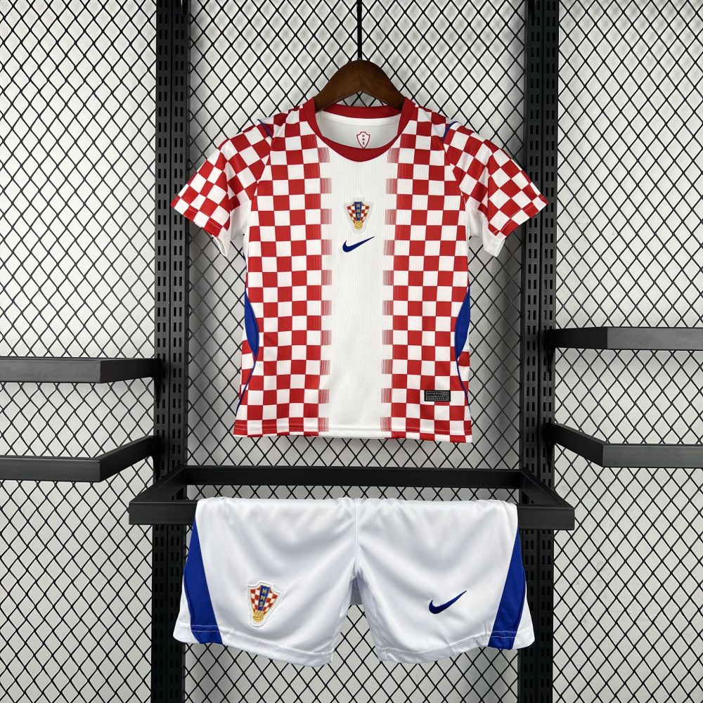 2026 Croatia World Cup Home Football Kids Kit Jersey+Shorts