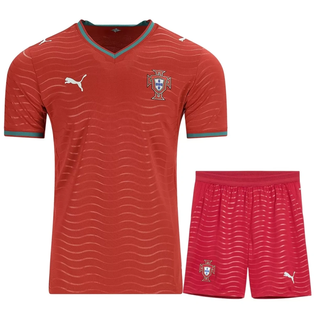2026 Portugal  Home World Cup Soccer Full Kit Jersey+Shorts+Socks