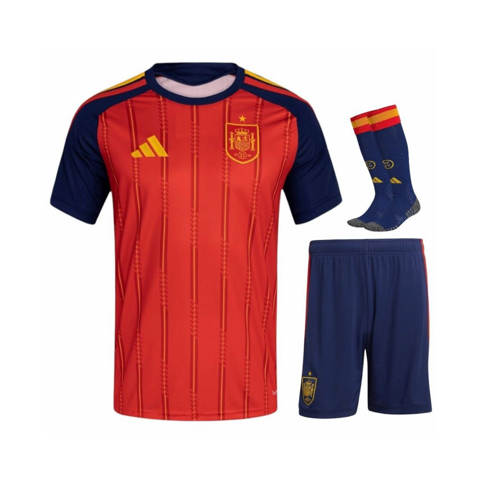 2026 Spain Home World Cup Soccer Full Kit Jersey+Shorts
