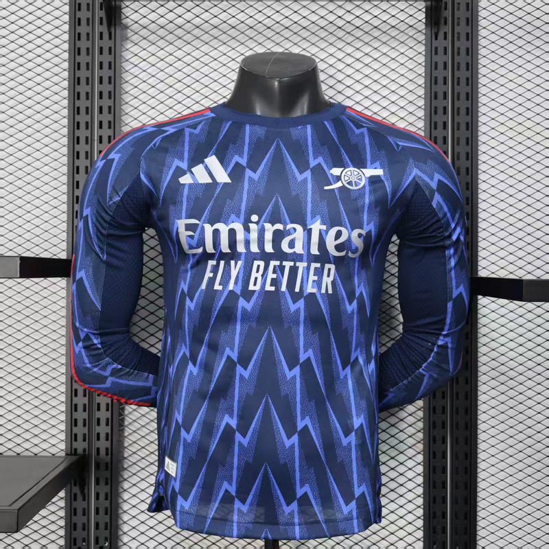 25-26 Arsenal Away Soccer Jersey Play Version Long Sleeve