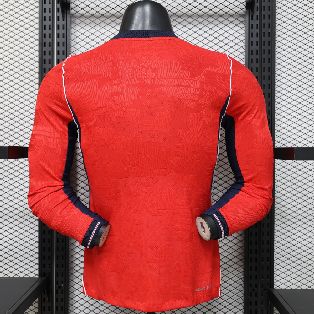 2026 England Away Word Cup Soccer Jersey Player Version Long Sleeve