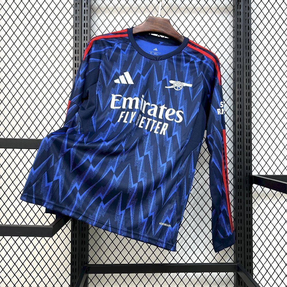 25-26 Arsenal Away Soccer Jersey Long Sleeve