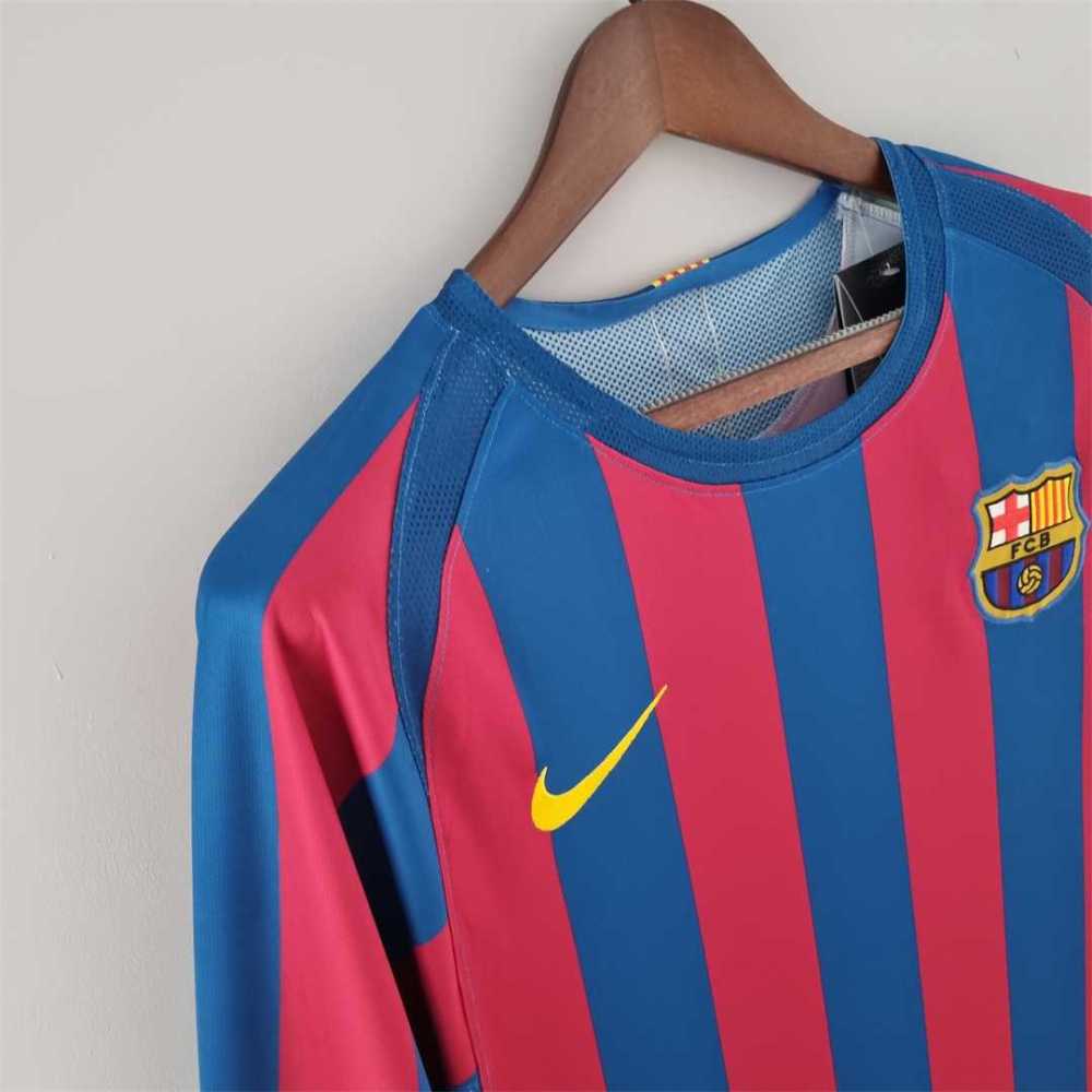 05-06 Barcelona Home Retro Jersey Long Sleeve