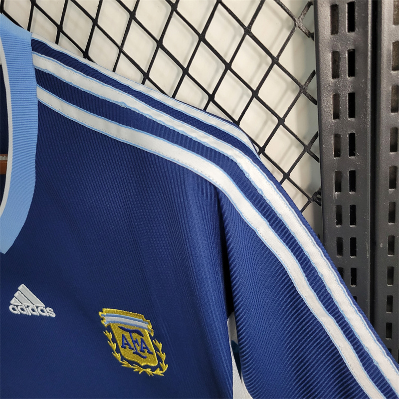 1998 Argentina World Cup Soccer Away Retro Jersey