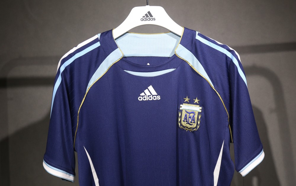 2006 Argentina World Cup Soccer Away Retro Jersey Player Version
