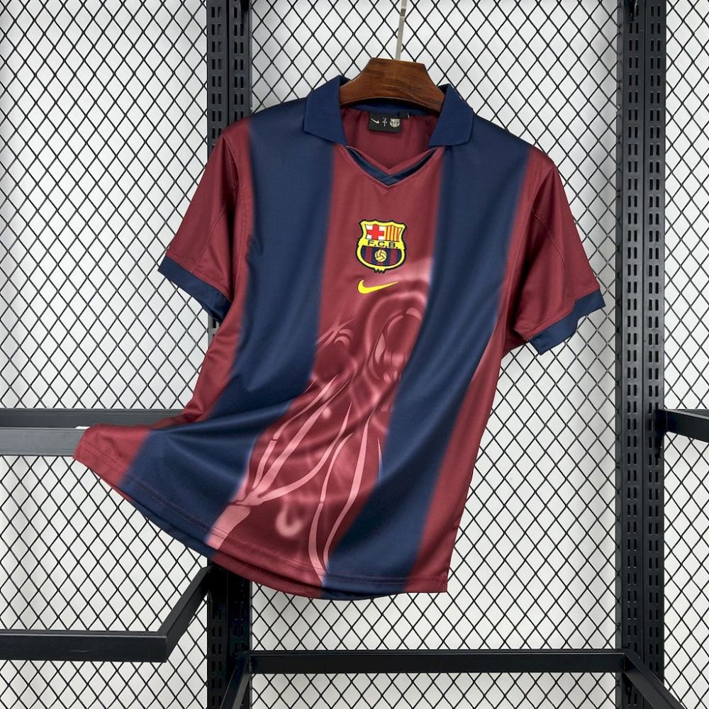 CJ X FC BARCELONA RETRO 2000/01 HOME SKELETON JERSEY
