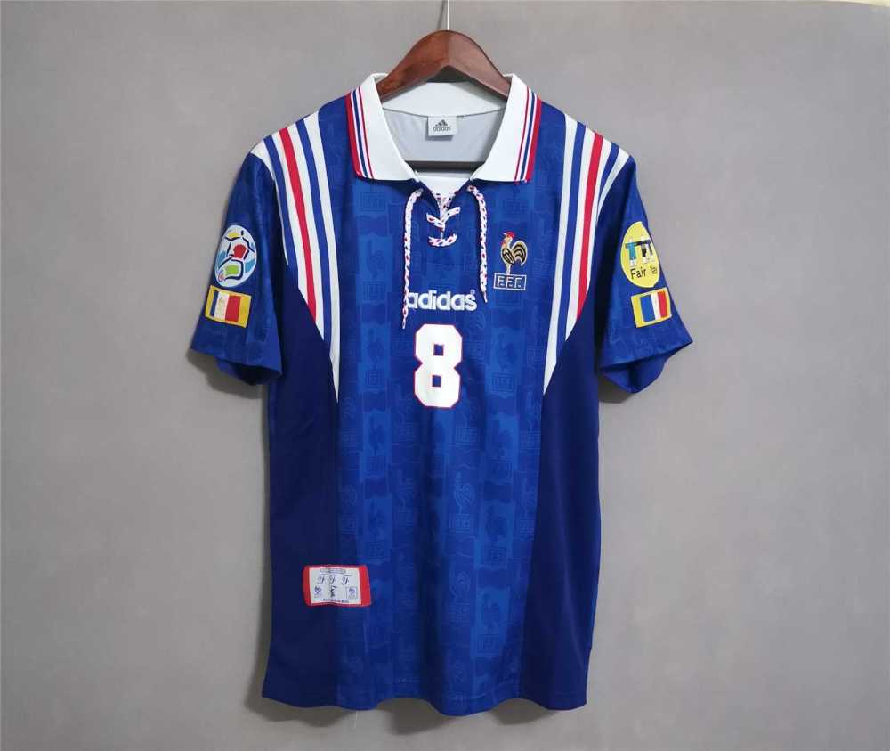 1996 France Euro Cup Home Retro Jersey