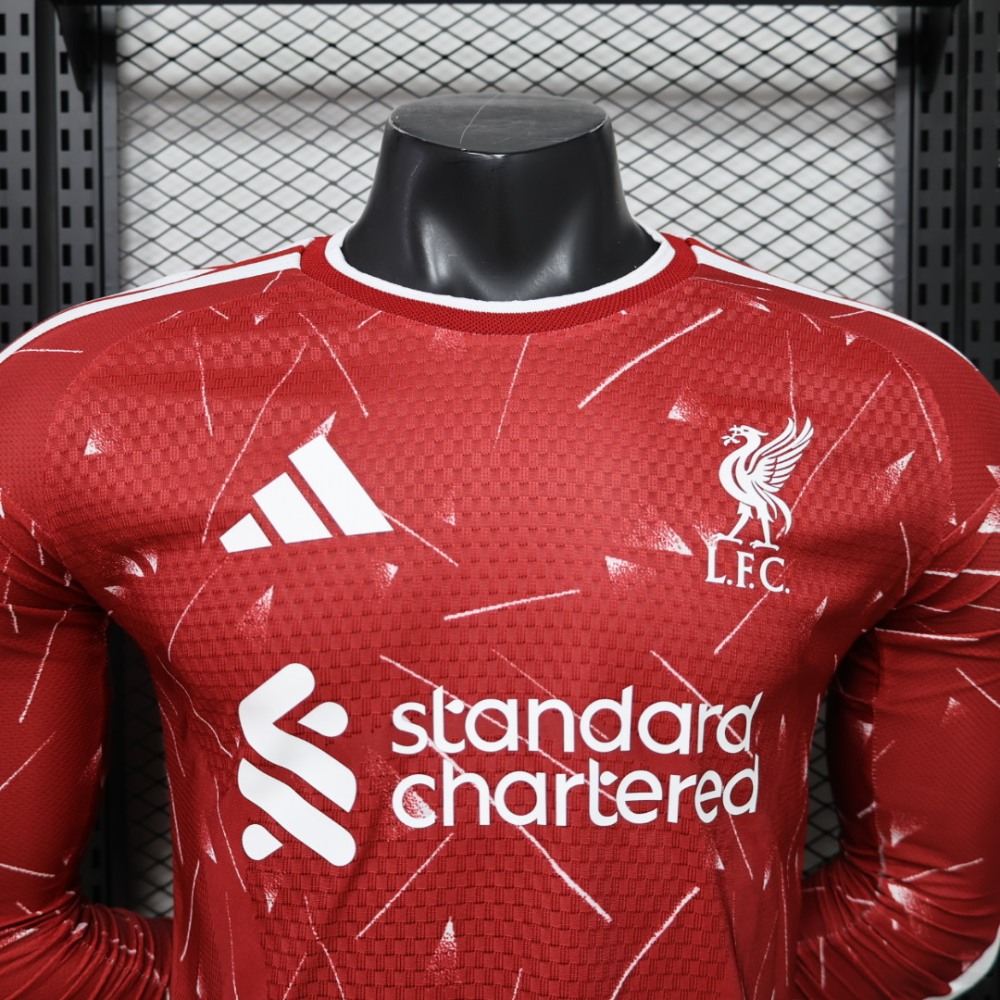26-27 Liverpool Home Soccer Jersey Player Version Long Sleeve