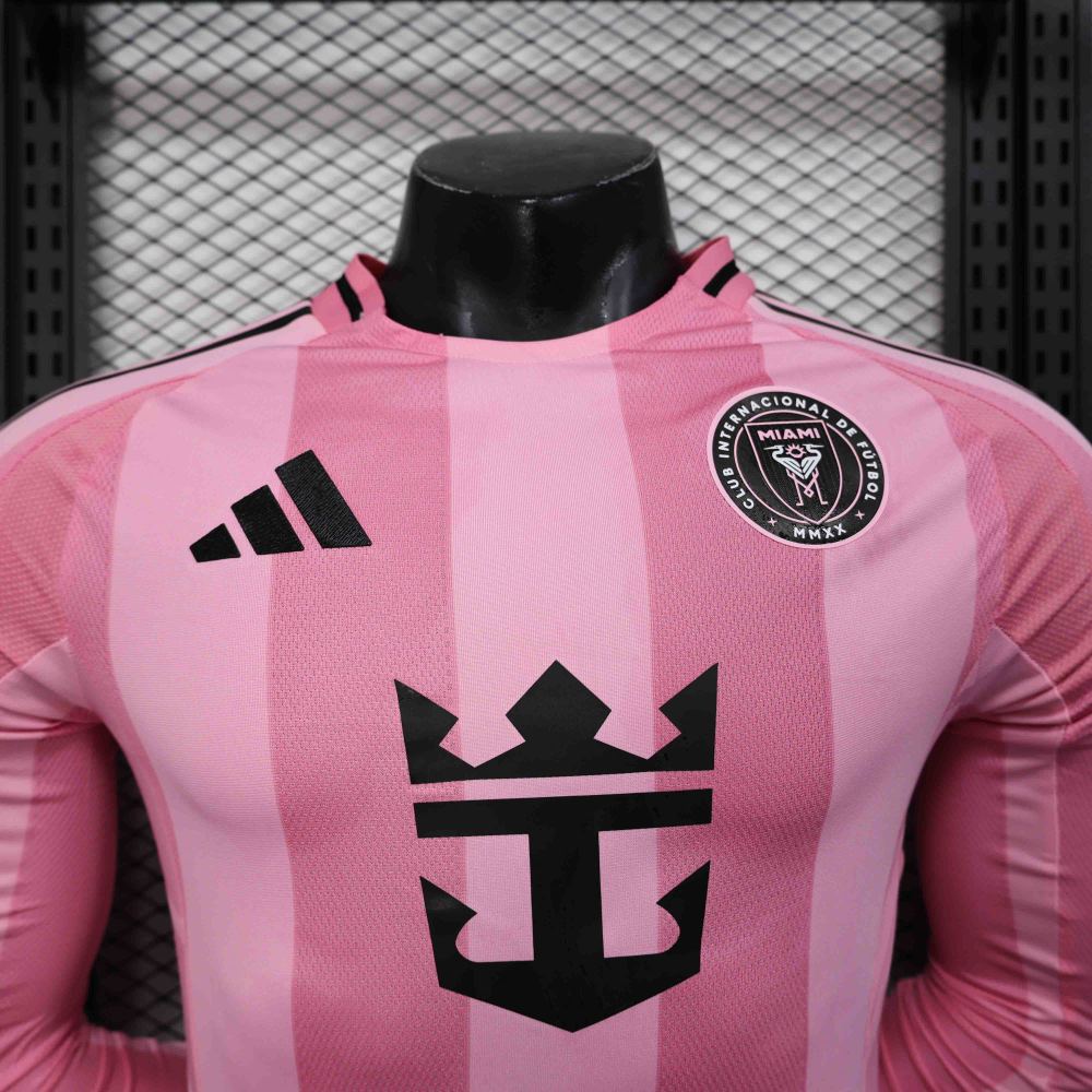 25-26 Inter Miami CF Pink  Soccer Jersey Player Version Long Sleeve