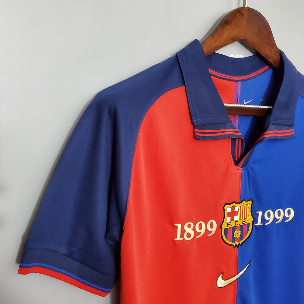 Barcelona 100th Anniversary Version Home Soccer Jersey