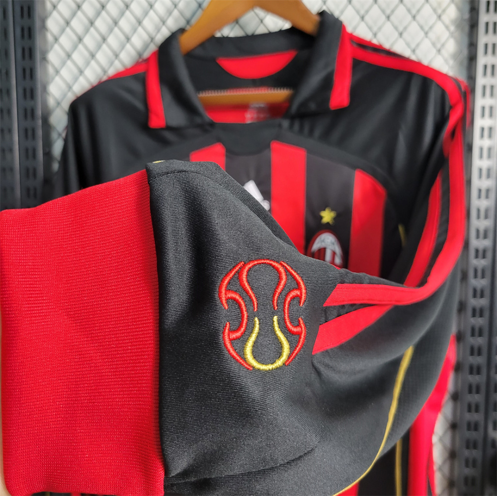 06-07 AC Milan  Retro Jersey Home Long Sleeve