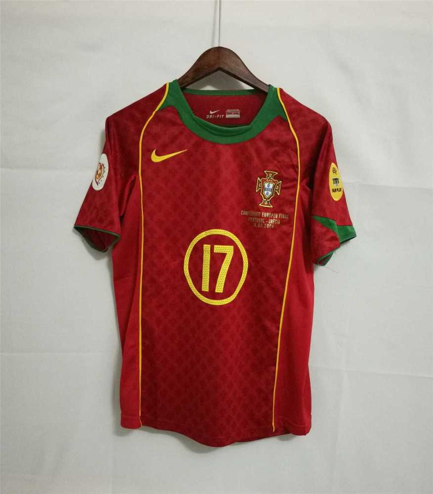 2004 Portugal  Euro Cup Home Retro Jersey