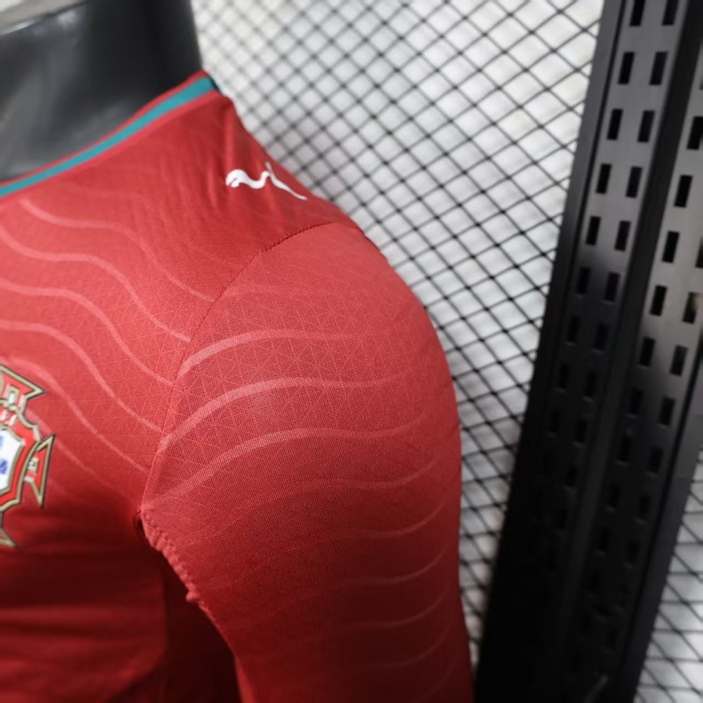2026 Portugal  Home World Cup Soccer Jersey Player Version Long Sleeve