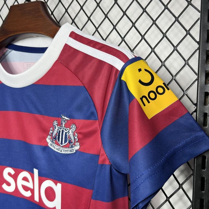24-25 Newcastle United Away Soccer Kids Kit Jersey+Shorts