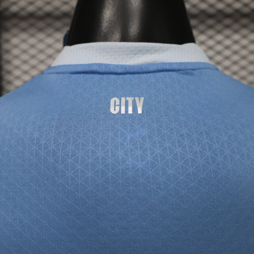 26-27 Manchester City Home Soccer Jersey Player Version Long Sleeve