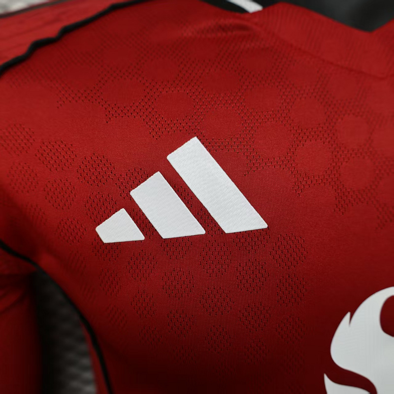 25-26 Manchester United Home Soccer Jersey Long Sleeve