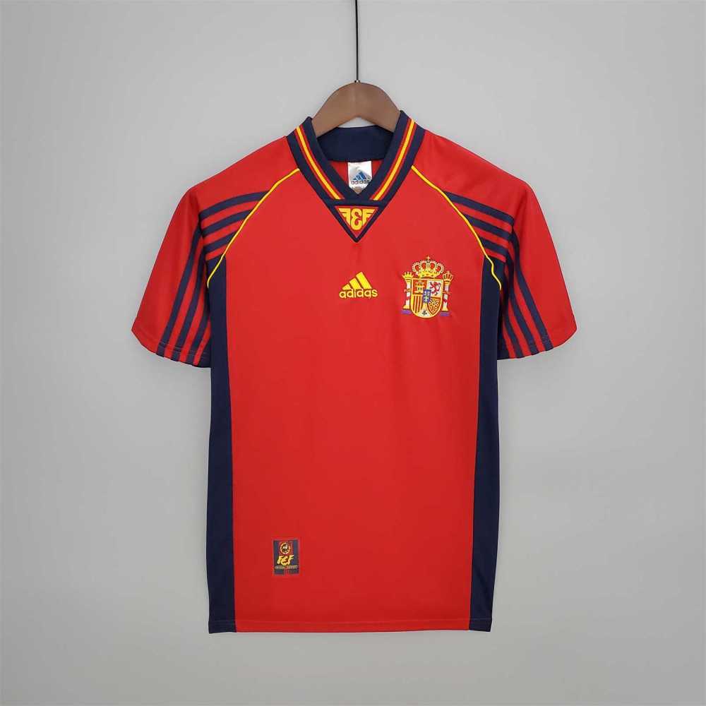 1998 Spain Home World Cup Retro Jersey