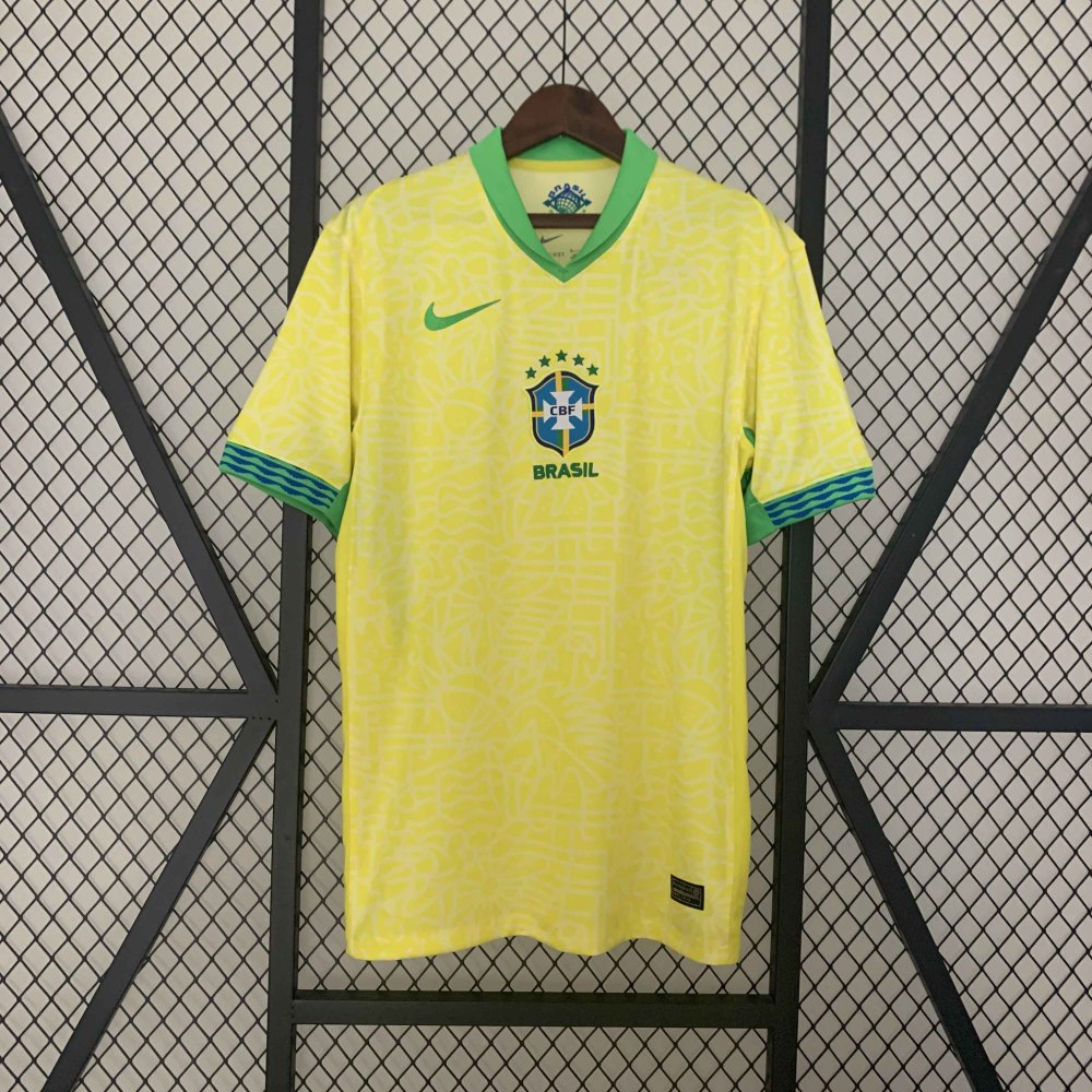 2024 Brazil Home Copa America Football Jersey