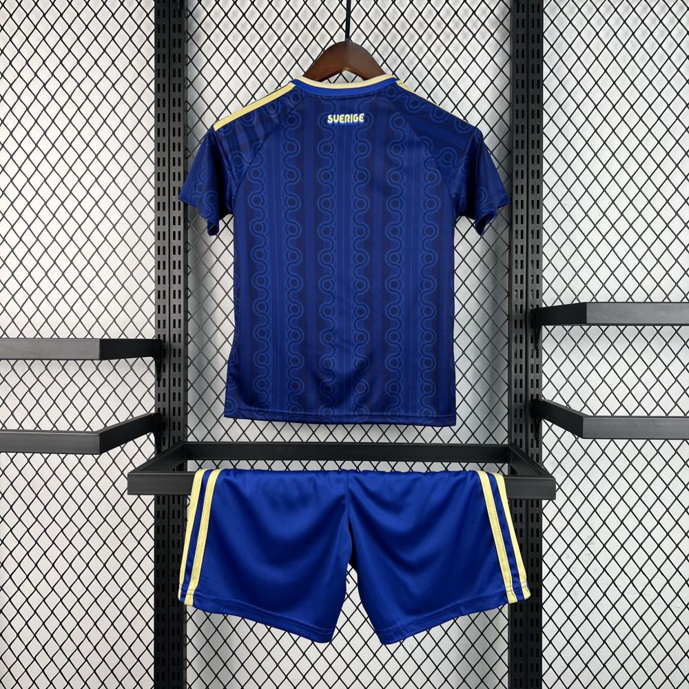 2026 Sweden World Cup Away Football Kids Kit Jersey+Shorts