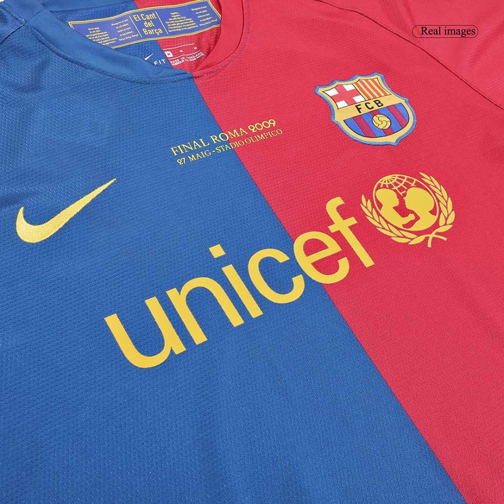 08-09 Barcelona UCL Final Retro Home Long Sleeve Jersey