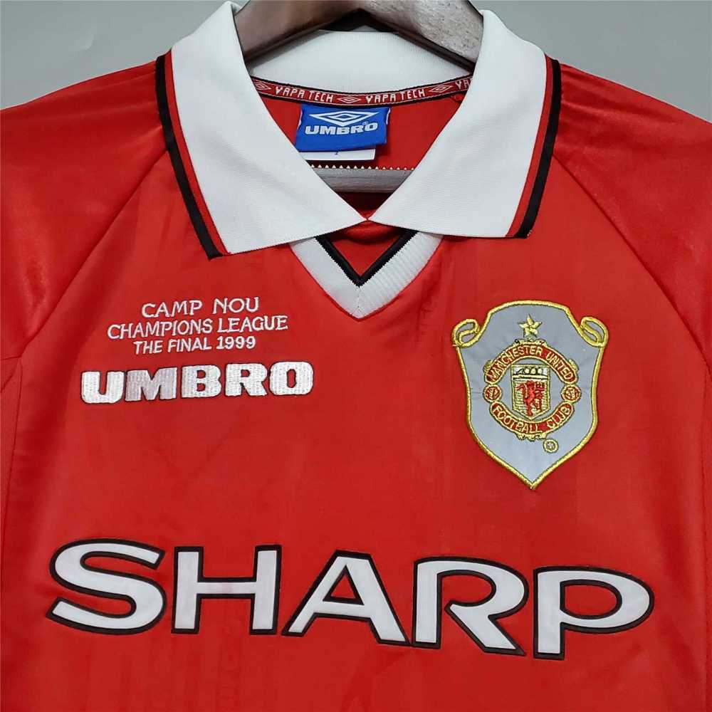 1999-2000 Manchester United Home Retro Jersey Long Sleeve