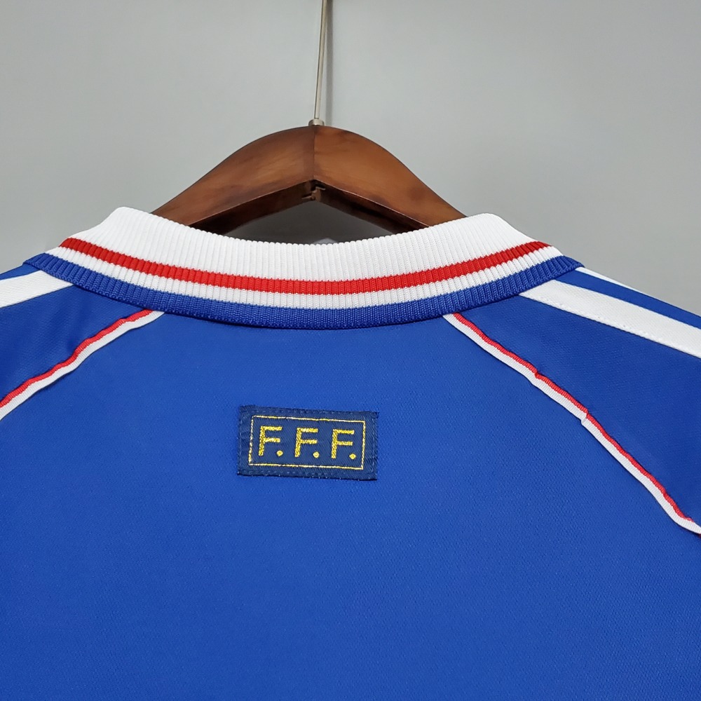 1998 France Zidane #10 World Cup Home Retro Jersey