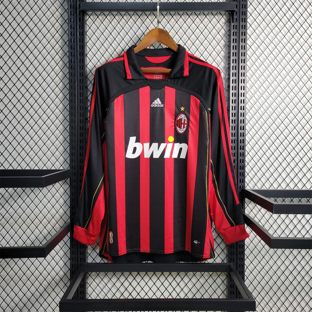 06-07 AC Milan  Retro Jersey Home Long Sleeve