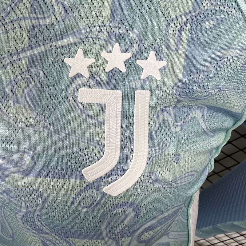 25-26 Juventus Away Soccer Jersey Player Version Long Sleeve