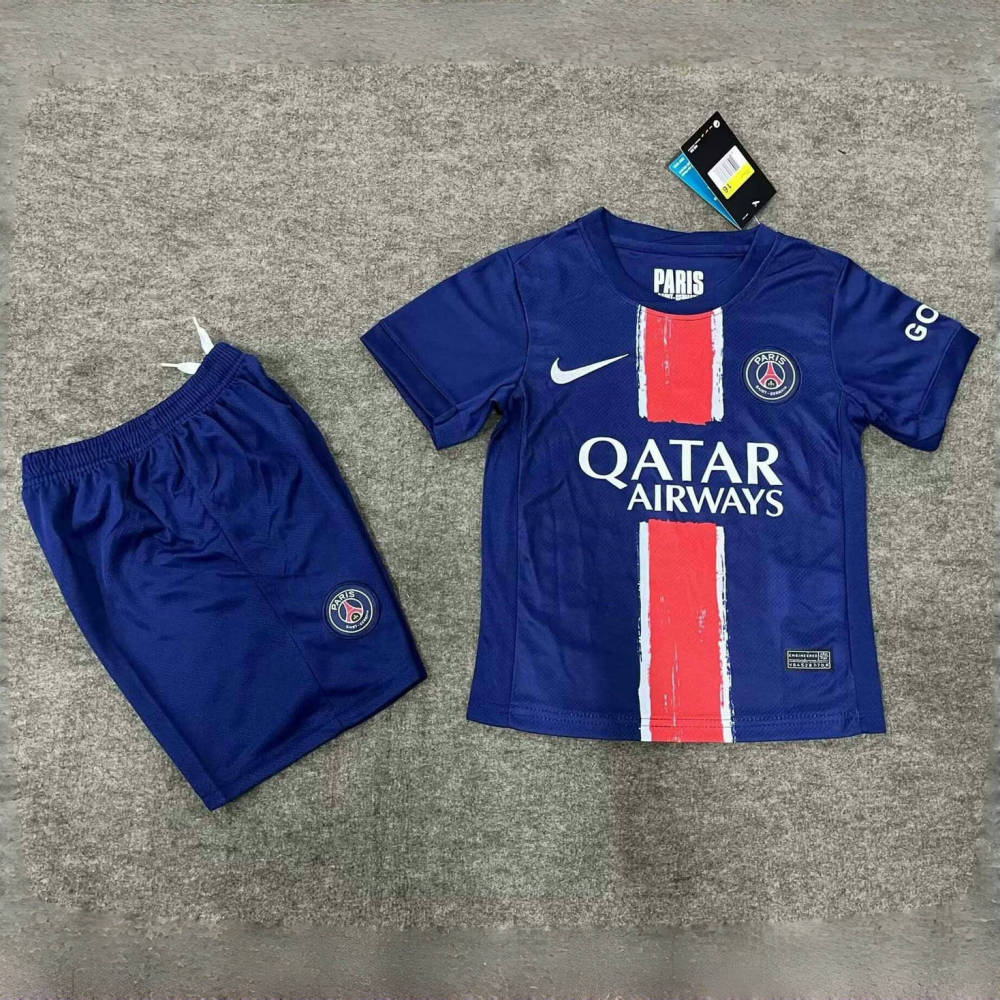 24-25 Paris Saint-Germain Home Soccer Kids Kit Jersey+Shorts