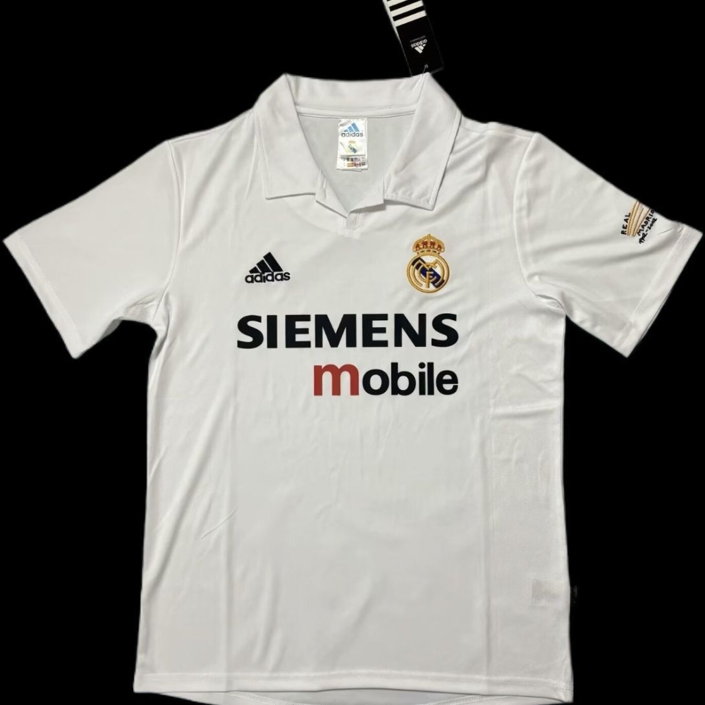 2002-03 Real Madrid Home Centenary Retro Soccer Jersey