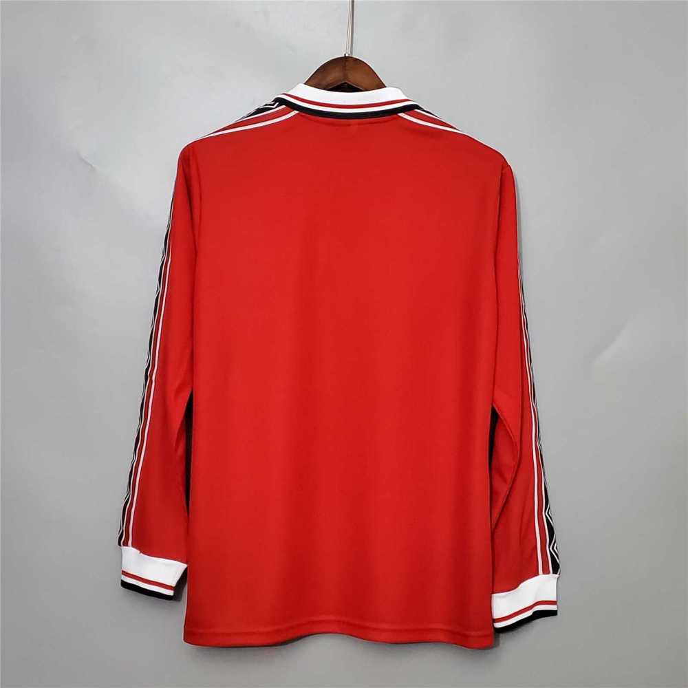 1998-1999 Manchester United Home Retro Jersey Long Sleeve