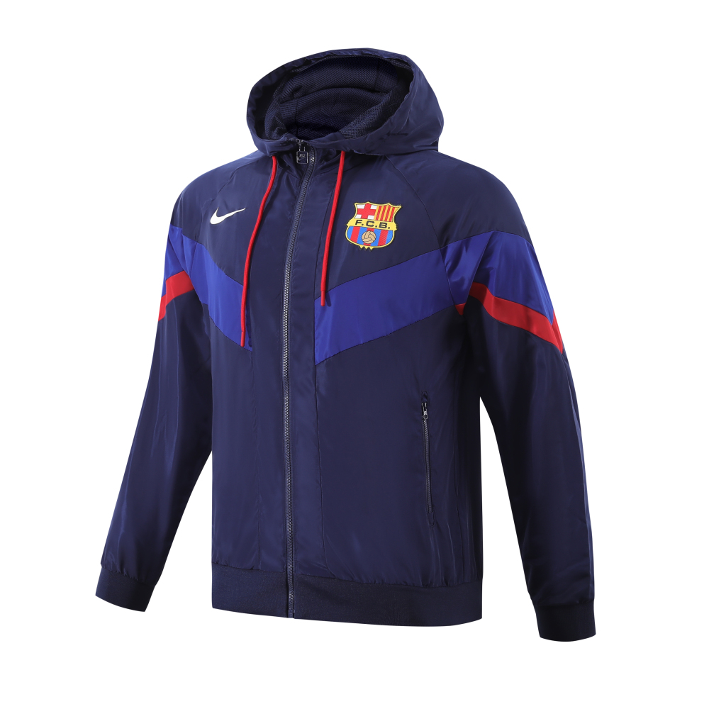 Barcelona Hoodie Sweatshirt Kit(Top+Pants) Red Black Jackets