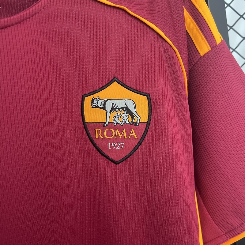 25-26 AS Roma Home Soccer Jersey
